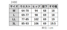画像10: 2480　柔肌ソフトポンチニット裏ベロアプルオンパンツ　股下69cm　M-3L (10)
