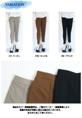 画像6: H-1332　ジャケットスタイルにも合う万能パンツ！　ライトジョーゼットピンタックパンツ　M-LL　 (6)
