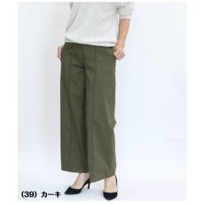 画像4: H-1322　存在感がありつつ脚長に見せる人気のシルエット！　ピンタックバギーカラーパンツ　M-LL (4)