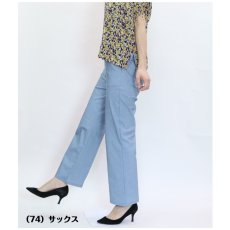 画像3: H-1302　大人のための上品ワイドパンツ！　グルカワイド麻混パンツ　S-3L (3)