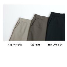 画像5: H-1266（秋カラー）　シワ知らずの快適ストレッチパンツ！　ライトジョーゼットワイドパンツ　M-LL　 (5)